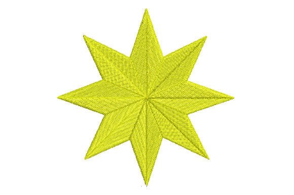 8 Pointed Star Coin Embroidery Pattern