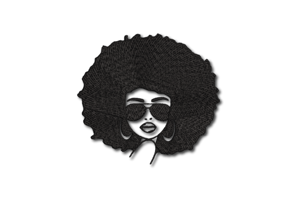 Adorable Afro Mom with Black Glasses