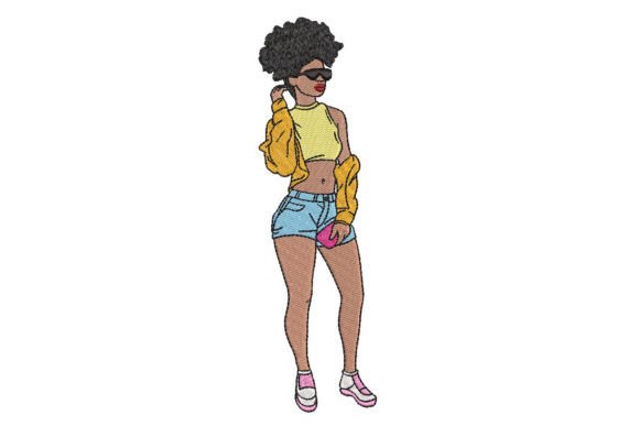 African Fashion Girl: A Thoughtful Embroidery Choice for Meaningful Gifts