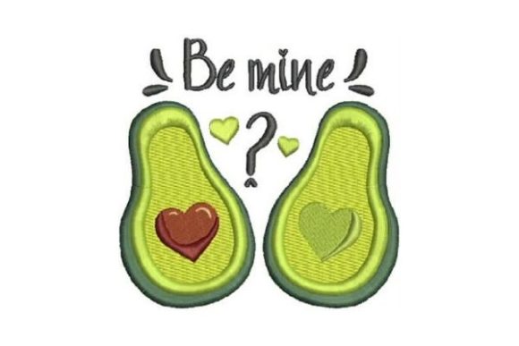 Be Mine Avocado: A Romantic Valentine’s Embroidery Staple