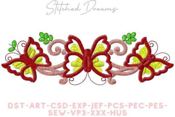 Butterfly Symphony Embroidery Design