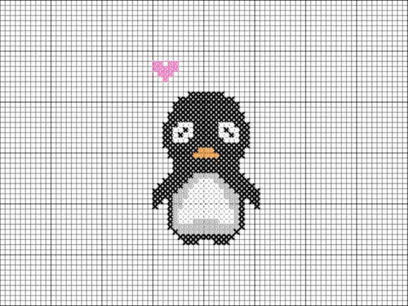 Cross Stitch Penguin