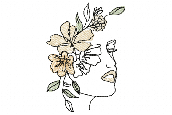 Flowers Face: A Thoughtful Embroidery Design for Meaningful Gifts