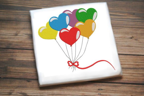 Heart Rainbow Balloons Embroidery Review