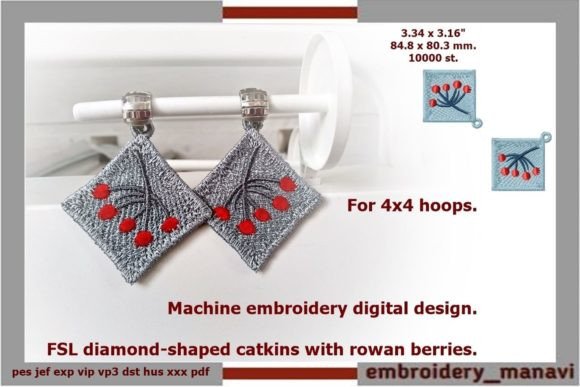 ITH Diamond Shaped Earrings with Rowan
