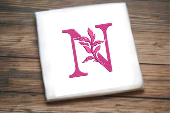 Letter N Beautiful Monogram