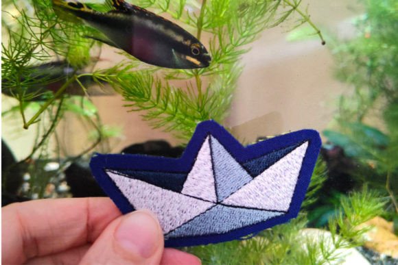 Paper Boat Machine Embroidery Design