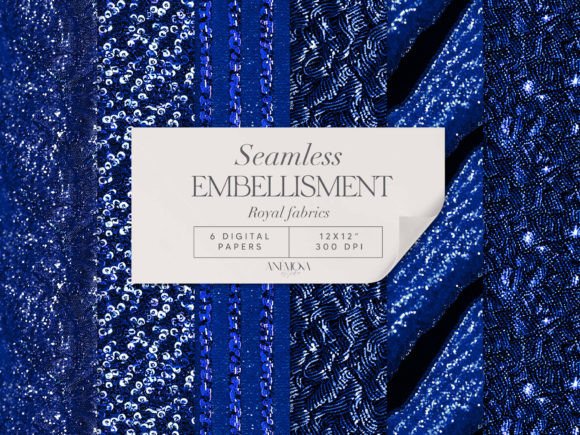 Royal Embroidery Sequin Fabric Paper