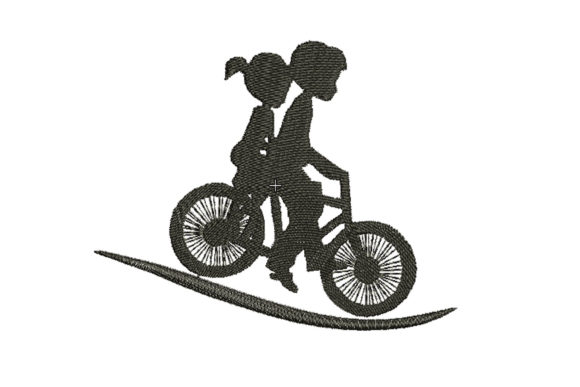 Silhouette of a Girl with a Boy
